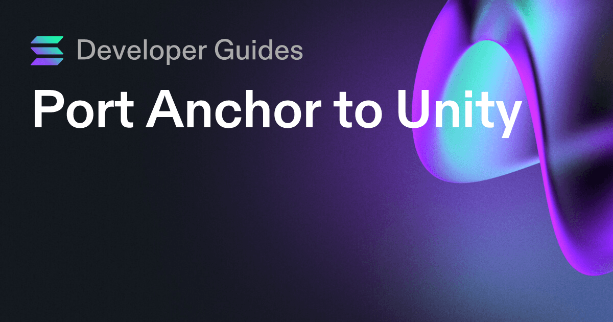 Port Anchor to Unity